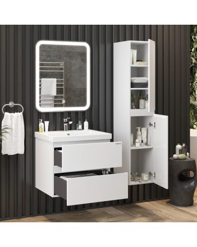 Пенал подвесной белый глянец L/R Onika Эвада 403079