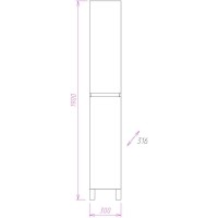 Пенал напольный белый глянец L/R Onika Флорена Элита 403039