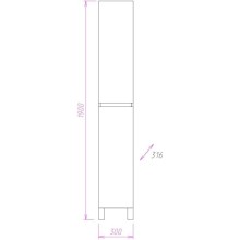 Пенал напольный белый глянец L/R Onika Флорена Элита 403039