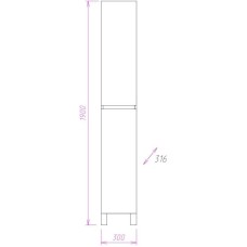 Пенал напольный белый глянец L/R Onika Флорена Элита 403039