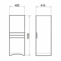 Шкаф пенал Orange Classic 40 Белый