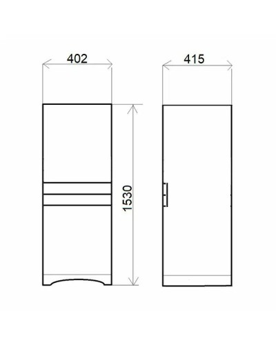 Шкаф пенал Orange Classic 40 Орех