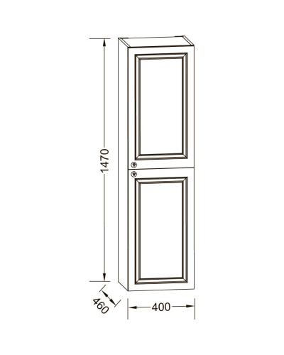 Пенал подвесной серый матовый R Jacob Delafon Cleo 1889 EB732D-MWB