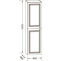 Пенал подвесной серый матовый L Jacob Delafon Cleo 1889 EB732G-MWB