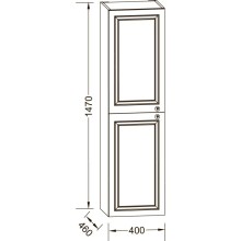 Пенал подвесной серый матовый L Jacob Delafon Cleo 1889 EB732G-MWB