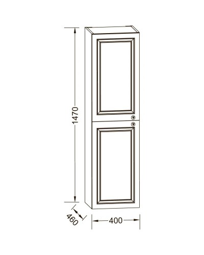 Пенал подвесной серый матовый L Jacob Delafon Cleo 1889 EB732G-MWB