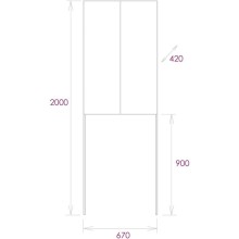 Пенал напольный для стиральной машины белый глянец Onika Милтон 306702