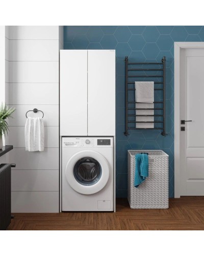 Пенал напольный для стиральной машины белый глянец Onika Милтон 306702