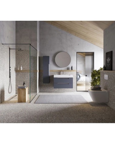 Пенал подвесной серый матовый L/R Aqwella 5 Stars Cube CUB0503GR