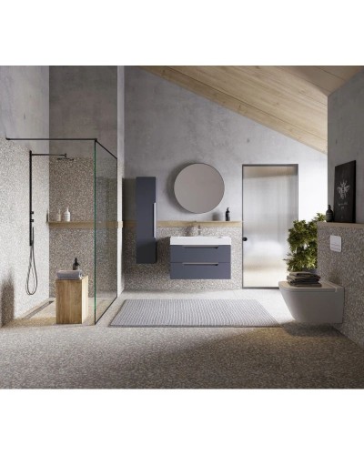 Пенал подвесной серый матовый L/R Aqwella 5 Stars Cube CUB0503GR