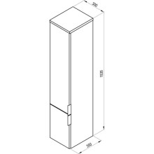 Пенал подвесной белый глянец Ravak SB Rosa II 350 X000001496