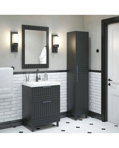 Пенал напольный графит матовый L/R Corozo Терра SD-00001325