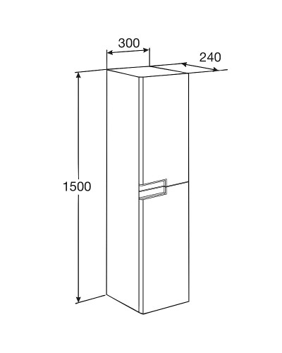 Шкаф пенал Roca Victoria Nord Ice Edition 30 ZRU9302729 подвесной Белый