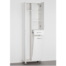 Шкаф пенал Style Line Эко Стандарт 54 с бельевой корзиной Белый