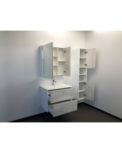 Шкаф пенал Comforty Женева 35 00004137139 подвесной Дуб белый