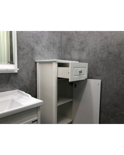 Шкаф полупенал Comforty Тбилиси 40 00003132633 Белый глянец