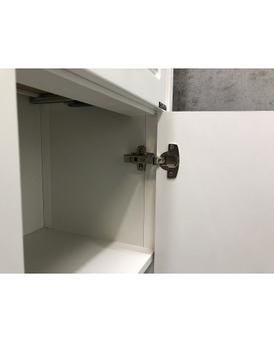 Шкаф полупенал Comforty Тбилиси 40 00003132633 Белый глянец