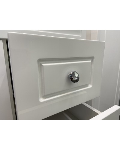 Шкаф полупенал Comforty Тбилиси 40 00003132633 Белый глянец