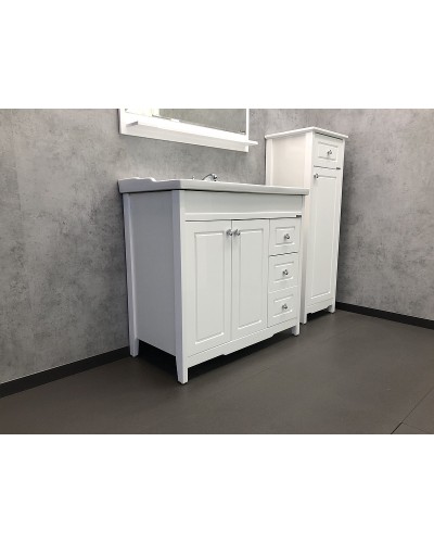 Шкаф полупенал Comforty Тбилиси 40 00003132633 Белый глянец