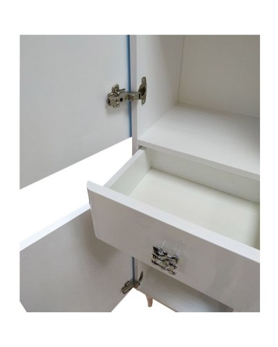 Шкаф пенал Comforty Монако 40 L 00004140124 Белый глянец