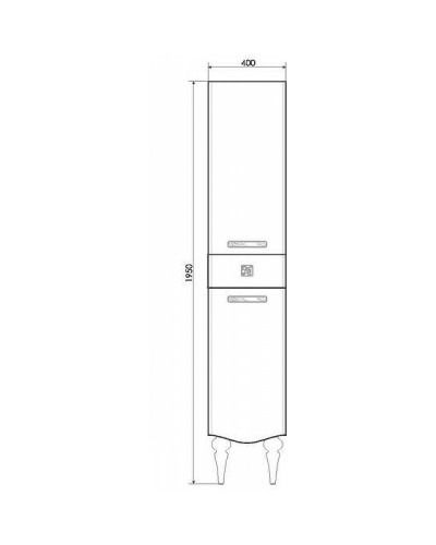 Шкаф пенал Comforty Монако 40 L 00004140124 Белый глянец