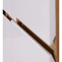 Пенал напольный белый/дуб золотой R ASB-Mebel Марко