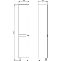 Пенал напольный белый R ASB-Mebel Бари