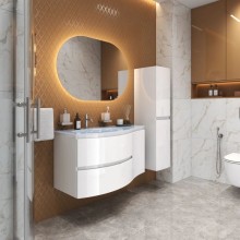 Пенал подвесной Bianco Lucido L/R Cezares Vague 44322