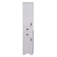 Неаполь - 35 Пенал с 2 ящ./ Б/к белая эмаль лев.