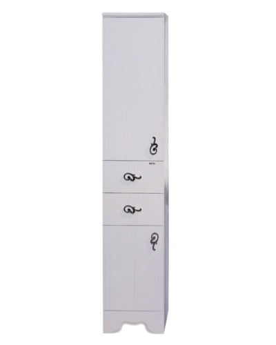 Неаполь - 35 Пенал с 2 ящ./ Б/к белая эмаль лев.