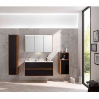 Шкаф пенал Vitra Metropole 40 L 58204 подвесной Сливовое дерево Черный