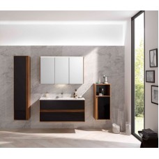 Шкаф пенал Vitra Metropole 40 L 58204 подвесной Сливовое дерево Черный