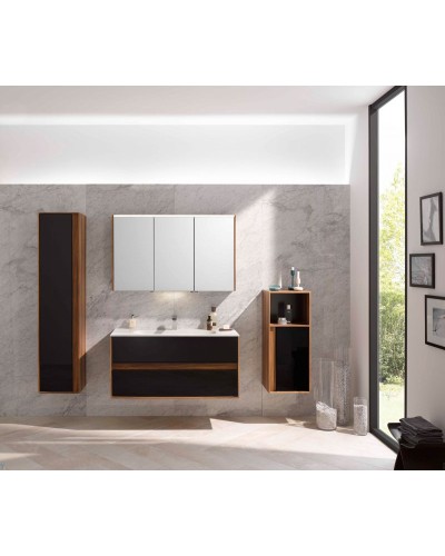 Шкаф пенал Vitra Metropole 40 L 58204 подвесной Сливовое дерево Черный