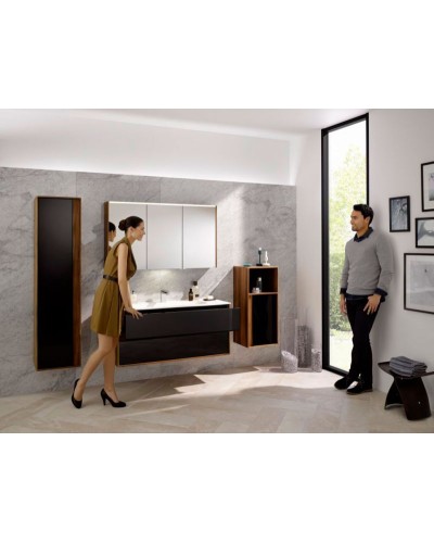 Шкаф пенал Vitra Metropole 40 L 58204 подвесной Сливовое дерево Черный