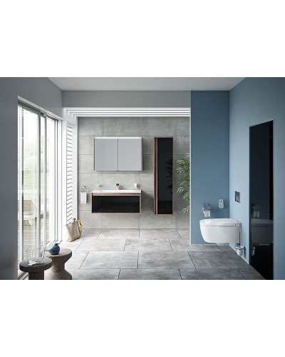 Шкаф пенал Vitra Metropole 40 L 58204 подвесной Сливовое дерево Черный