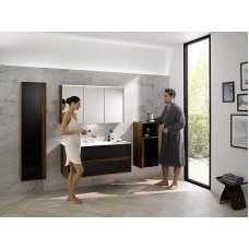 Шкаф пенал Vitra Metropole 40 L 58204 подвесной Сливовое дерево Черный