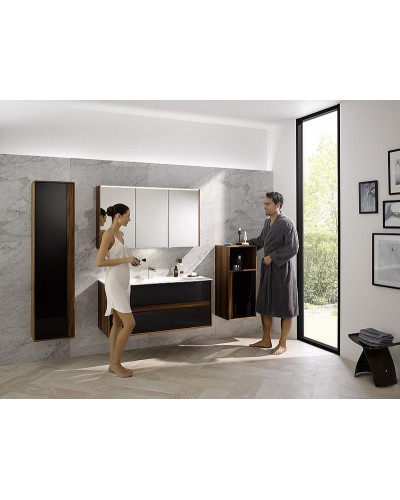 Шкаф пенал Vitra Metropole 40 L 58204 подвесной Сливовое дерево Черный