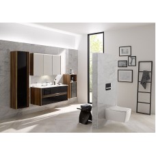 Шкаф пенал Vitra Metropole 40 L 58204 подвесной Сливовое дерево Черный