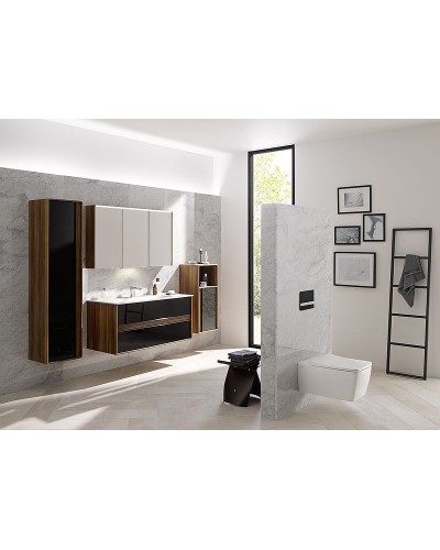 Шкаф пенал Vitra Metropole 40 L 58204 подвесной Сливовое дерево Черный