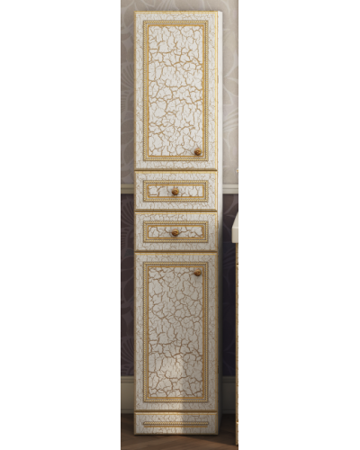 Fresko Пенал -35 лев. с 2ящ. Краколет белый патина