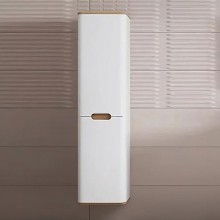 Шкаф пенал Vitra Sento 40 L 60854 подвесной с бельевой корзиной Белый матовый