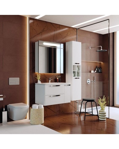 Шкаф пенал Roca Lago 35 857297806 подвесной Белый глянец