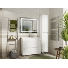 Алиса - 35 Пенал с 1 ящ. напольный белый левый