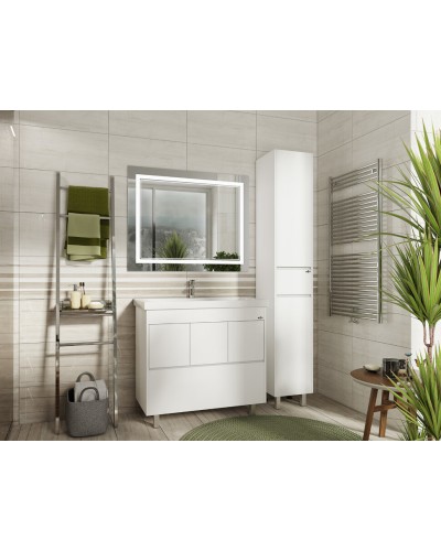 Алиса - 35 Пенал с 1 ящ. напольный белый левый