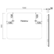 Зеркало 100x80 см черный Vincea VLM-3VC100B