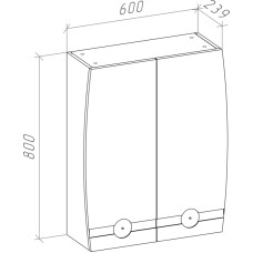 Подвесной шкаф Bellezza Абрис 60 Белый