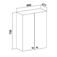 Подвесной шкаф Runo Кредо 60 00000000062 Белый