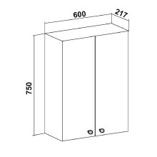 Подвесной шкаф Runo Кредо 60 00000000062 Белый