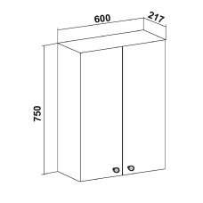 Подвесной шкаф Runo Кредо 60 00000000062 Белый
