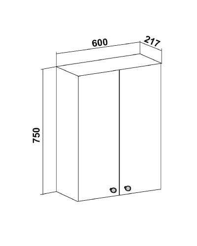 Подвесной шкаф Runo Кредо 60 00000000062 Белый
